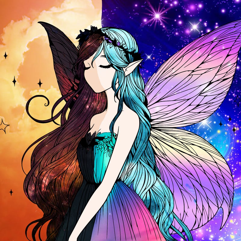 ethereal realistic fairy girl