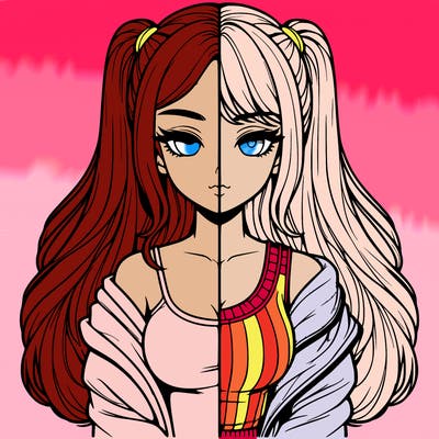 realistic girl split