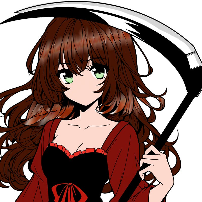 manga girl with scythe