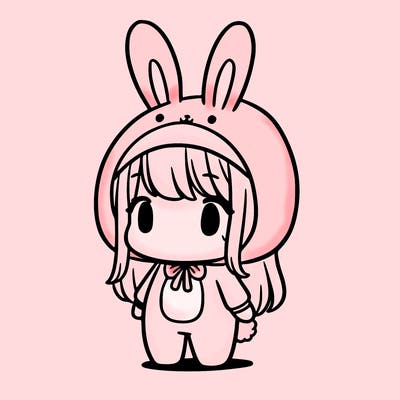 a girl in a bunny costume