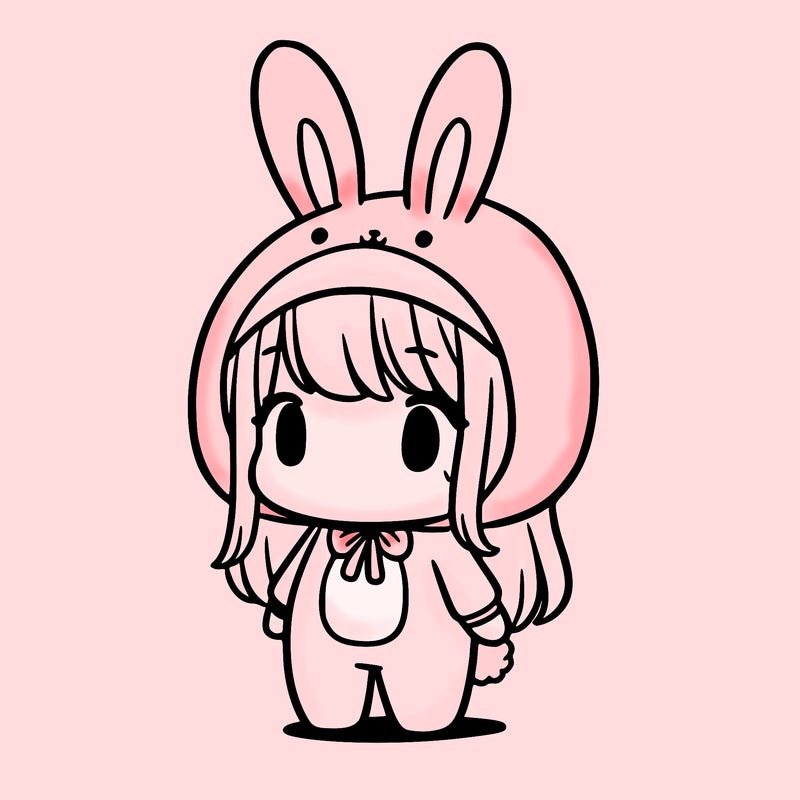 a girl in a bunny costume