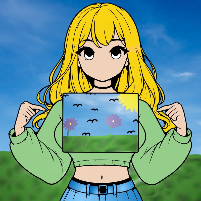 girl holding a blank sign in a long sleeve crop top