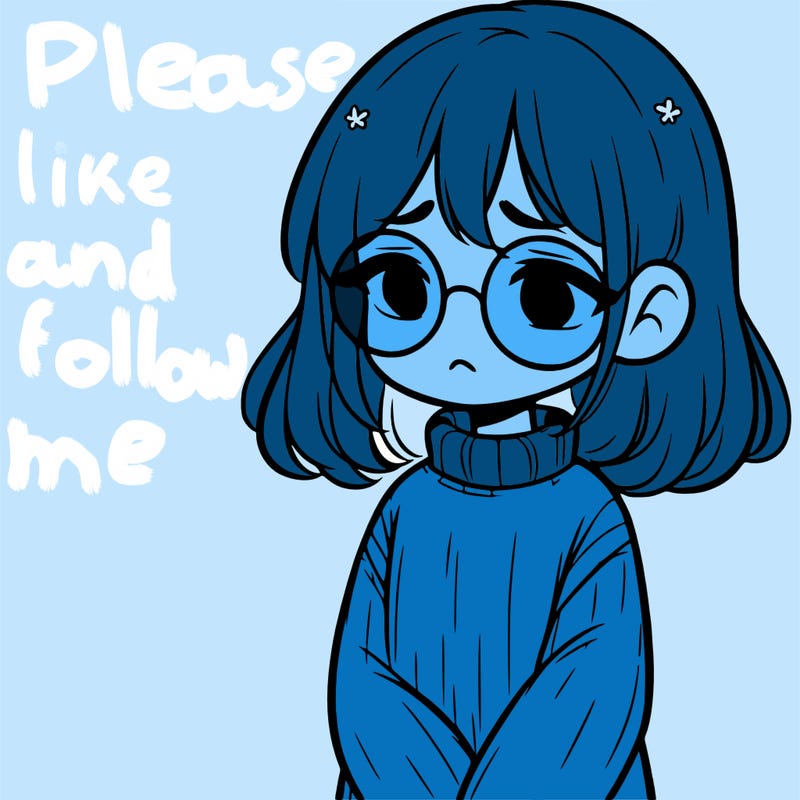 sad girl with glasses in a sweater