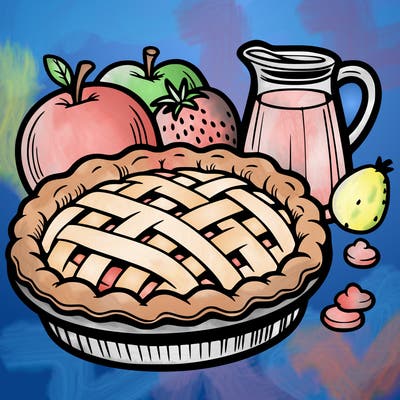 a pie of food
