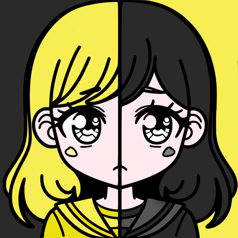 a split of a girl