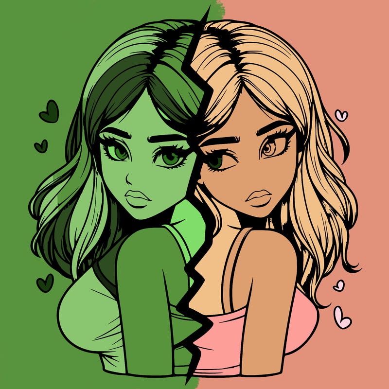 realistic girl split