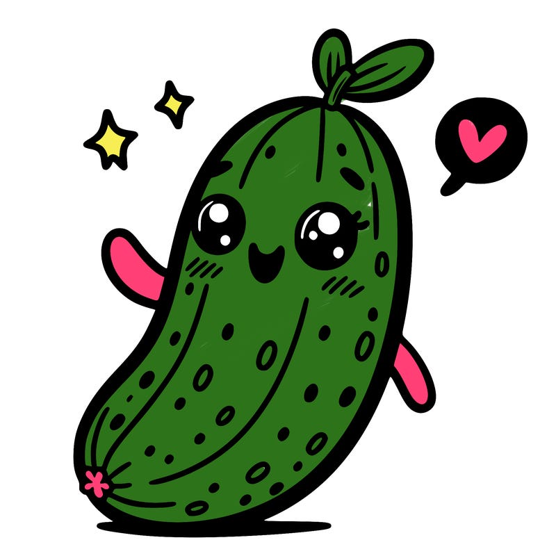 cute, cucumber