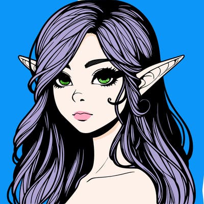 elf girl realistic dark fantasy