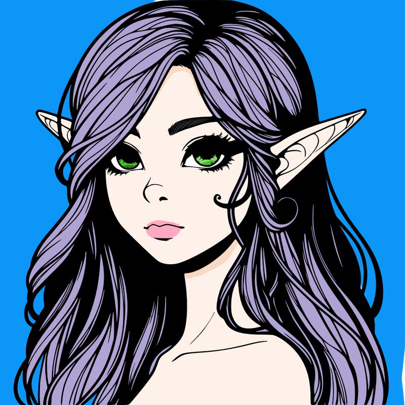 elf girl realistic dark fantasy