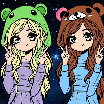 teen girl in animal costume