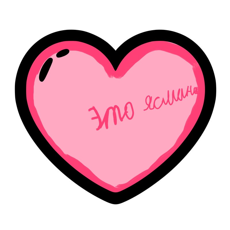 a blank heart