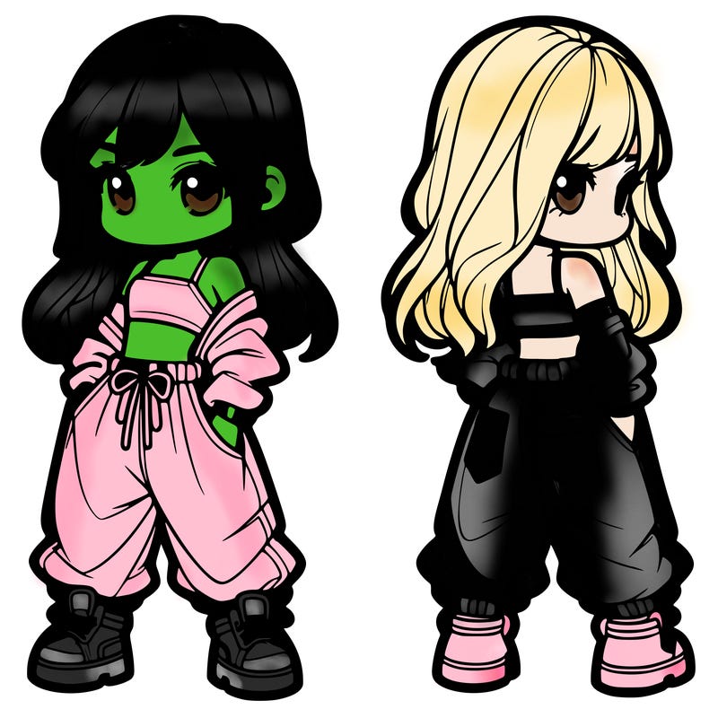 girl in crop top and baggy pants