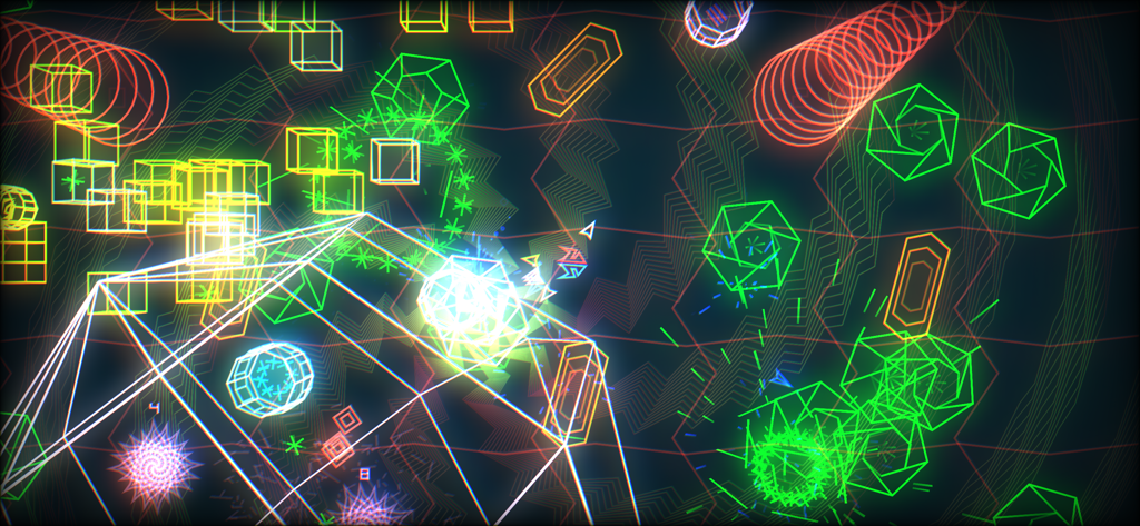 PewPew Live - Neon vector graphics and geometric enemies in a retro arcade shooter