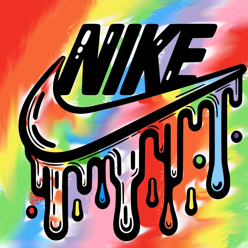 dripping nike logo