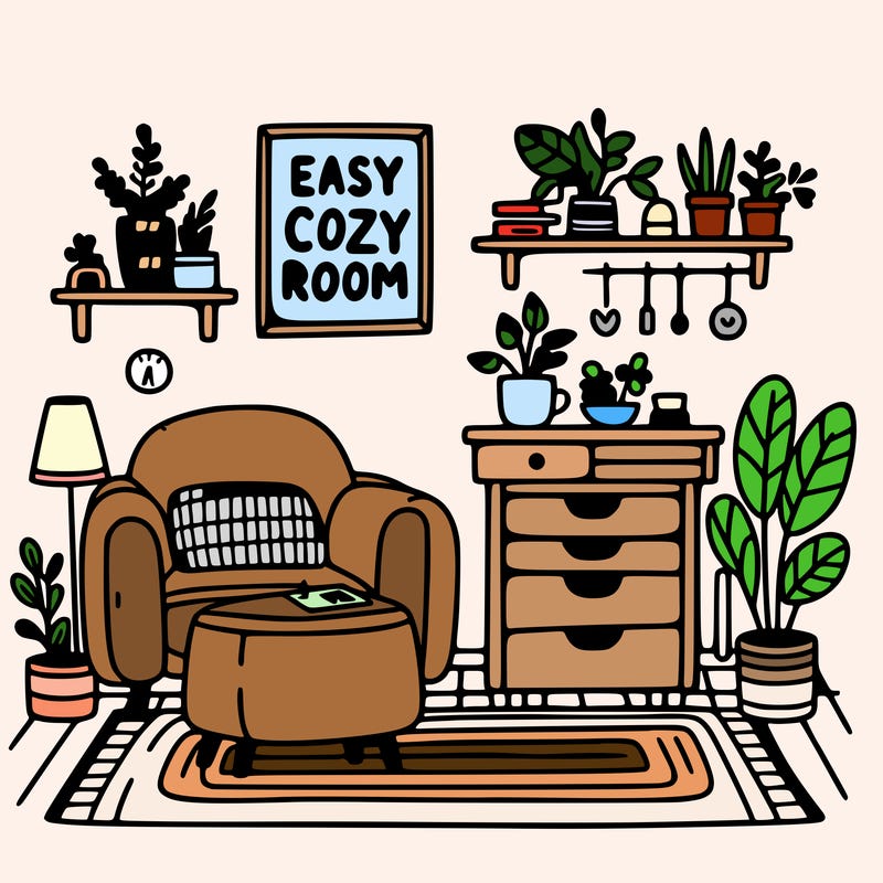 easy fun cozy room!