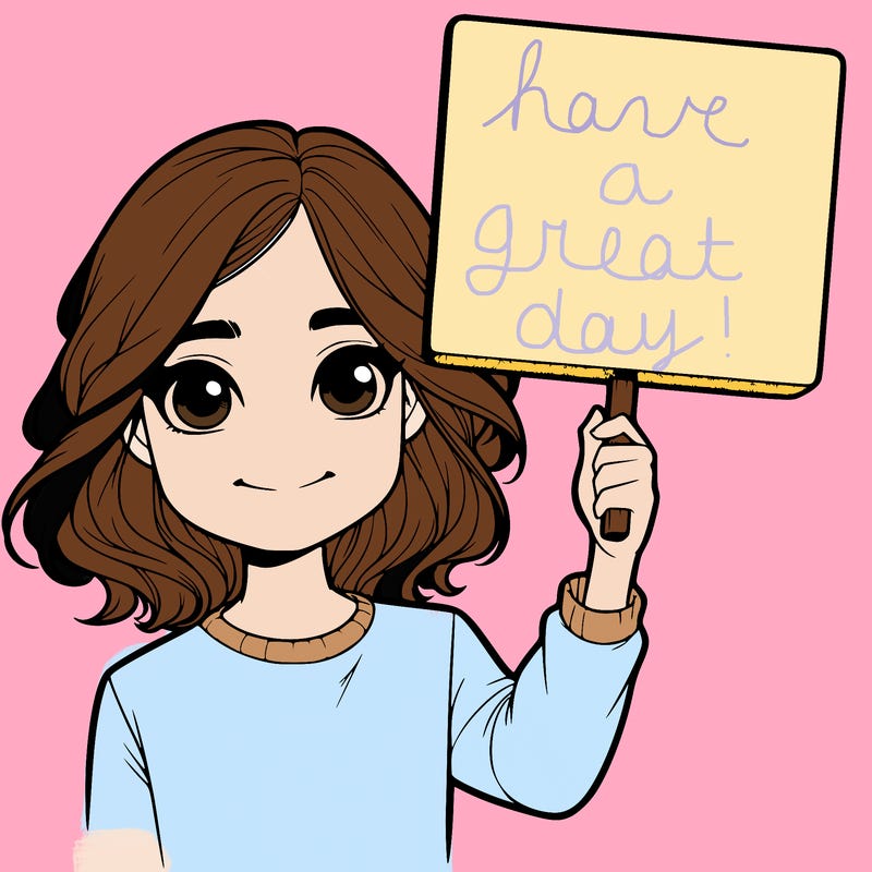 realistic girl holding up a sign