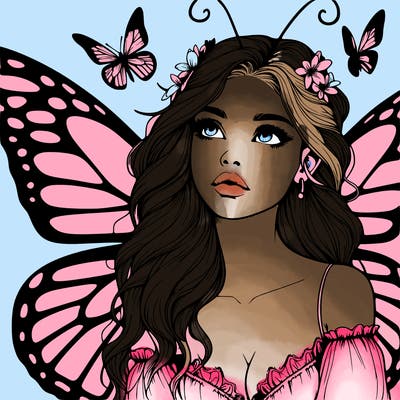 butterfly fairy realistic girl