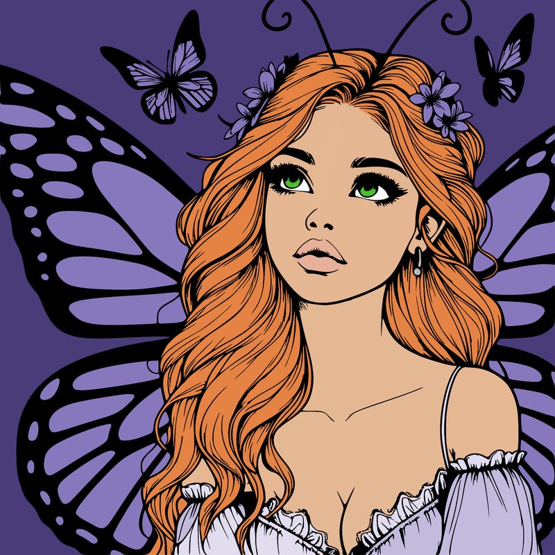 butterfly fairy realistic girl