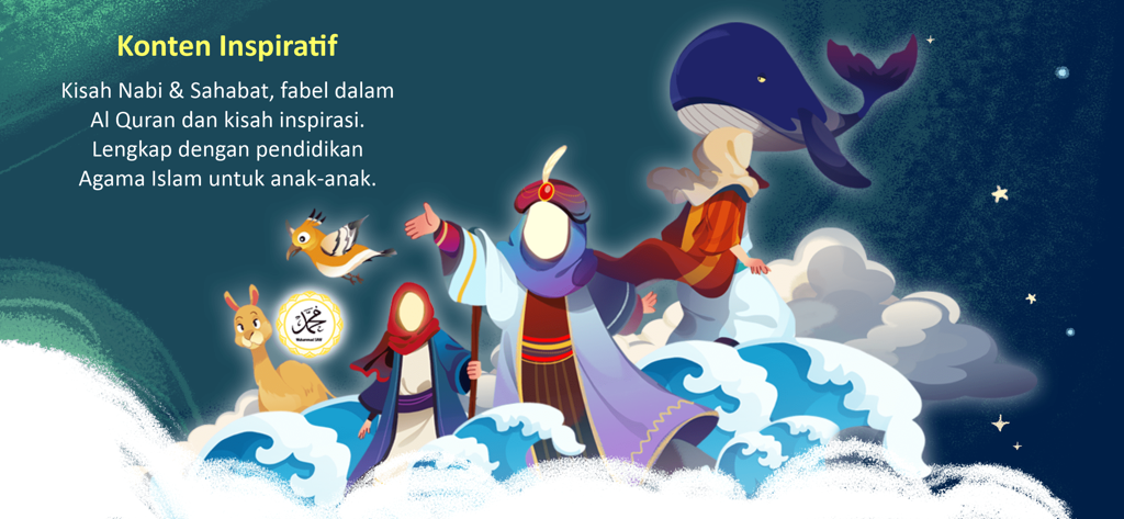 Kabi Story Book - Ilustrações animadas de histórias islâmicas para crianças com profetas e animais do Alcorão