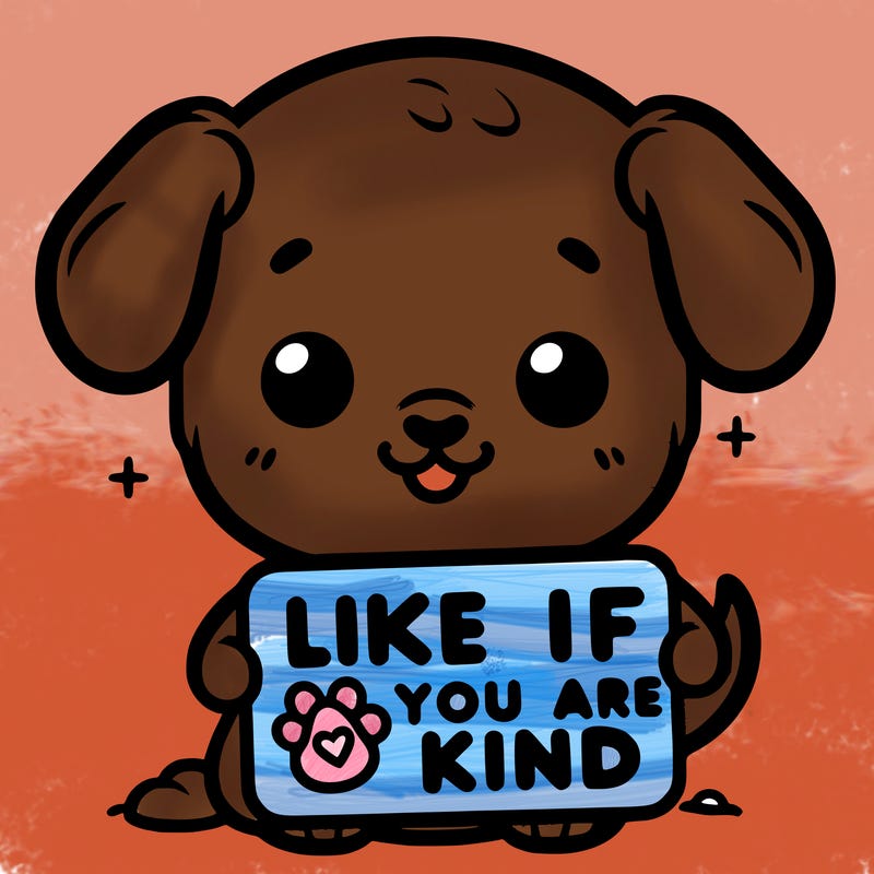 make a sign that says like if you are kind with a cute little dog