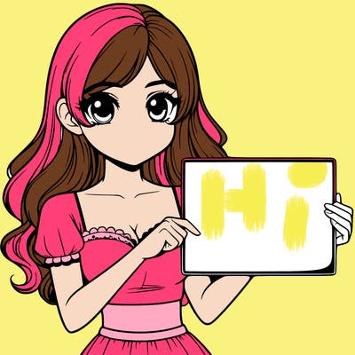 realistic pretty girl holding blank sign