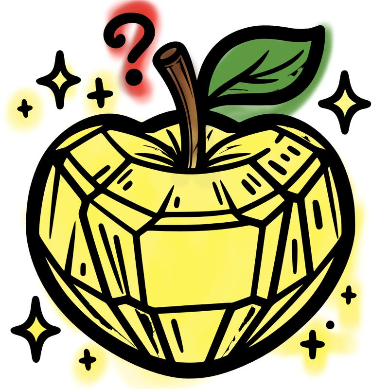 very shiny crystal apple