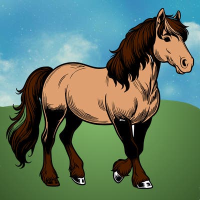 realistic  horse