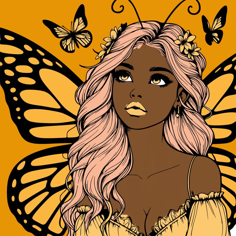 butterfly fairy realistic girl