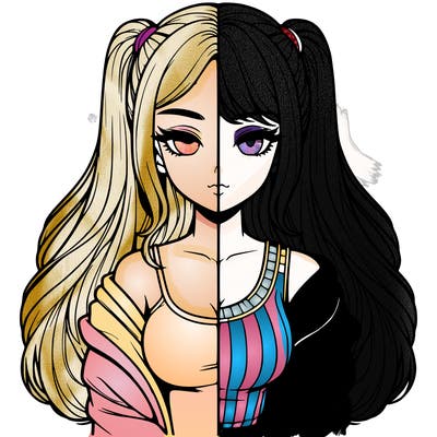 realistic girl split