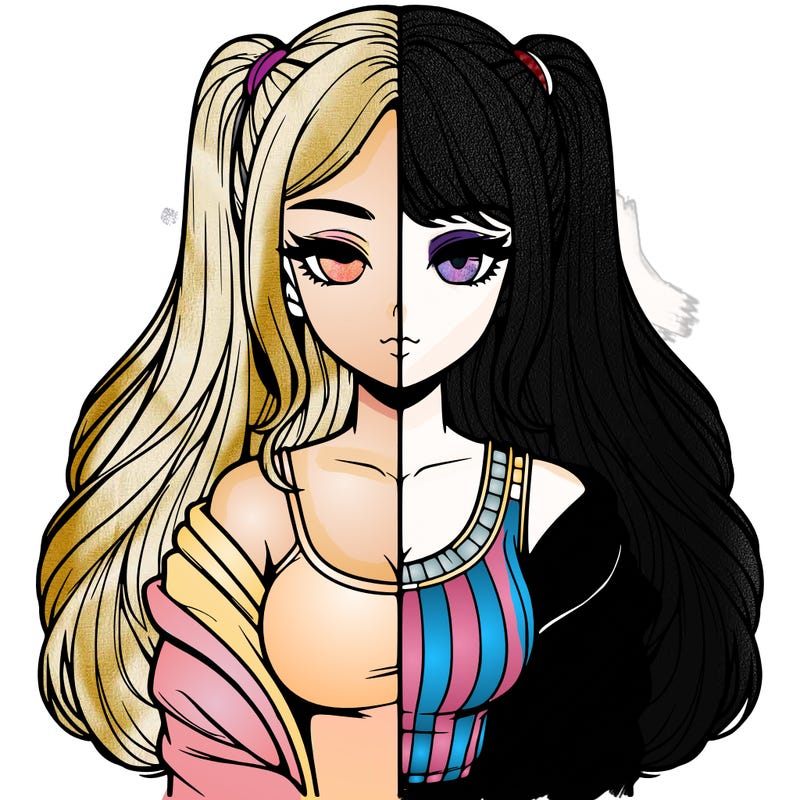 realistic girl split