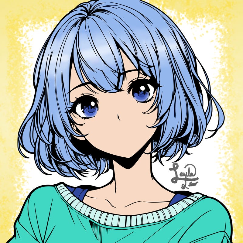 pretty realistic anime girl with short hair