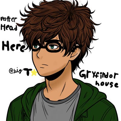 realistic teenage boy with messy hair