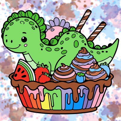 dessert dinosaur