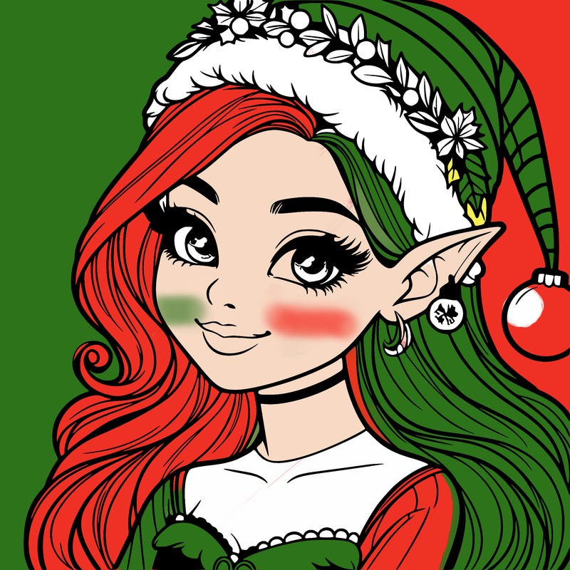 christmas girl elf realistic