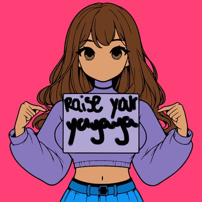 girl holding a blank sign in a long sleeve crop top