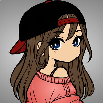 girl with a backward hat on