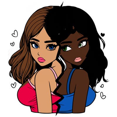 realistic girl split