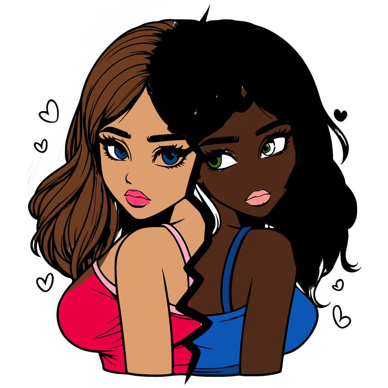 realistic girl split