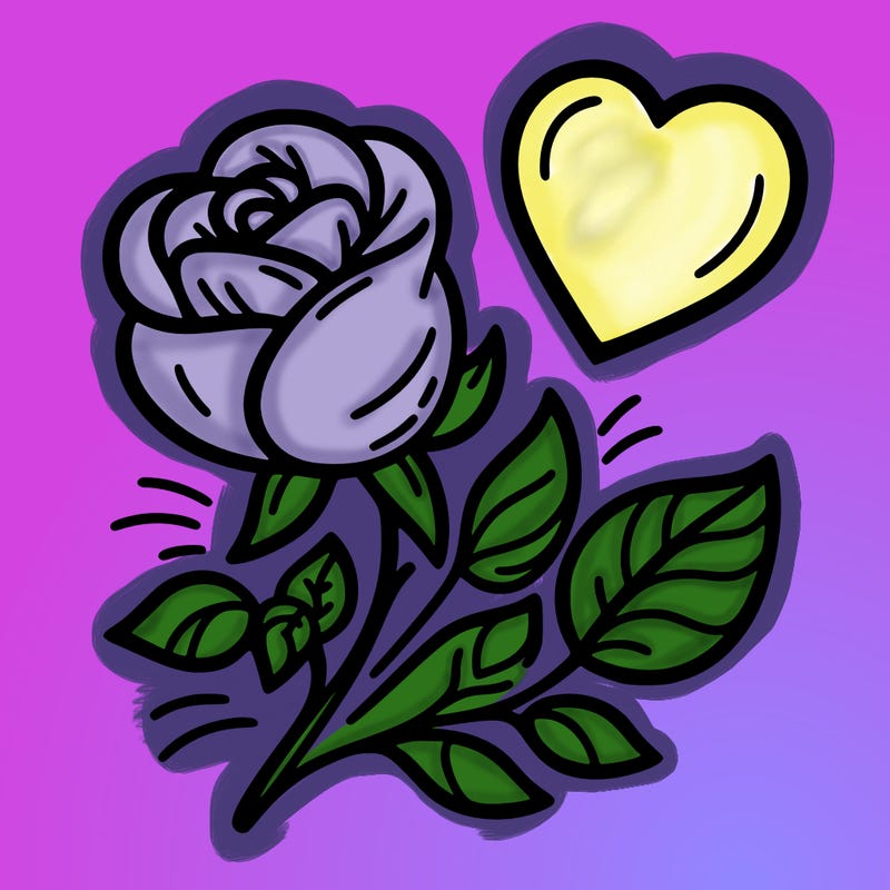 rose and heart