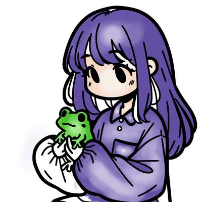 girl with long hair and a oversized shirt. and she is holding a frog