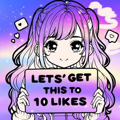 girl holding up sign that says let’s get this to 10 likes realistic