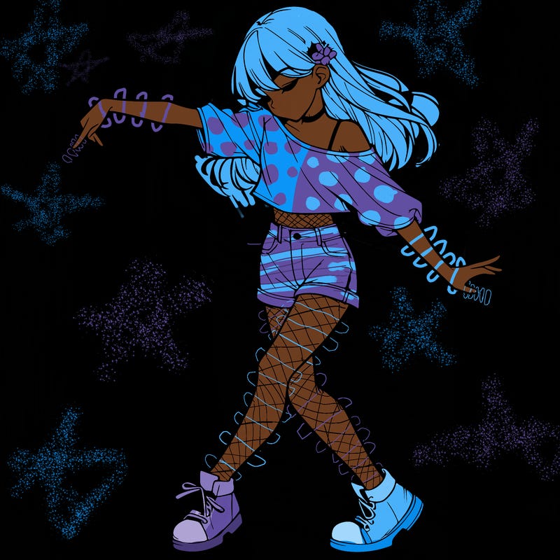 realistic girl danceing