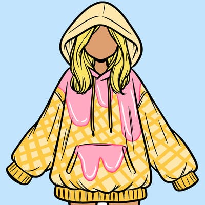 girl in oversized hoodie