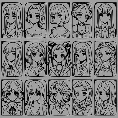 girls that look diffrent anime