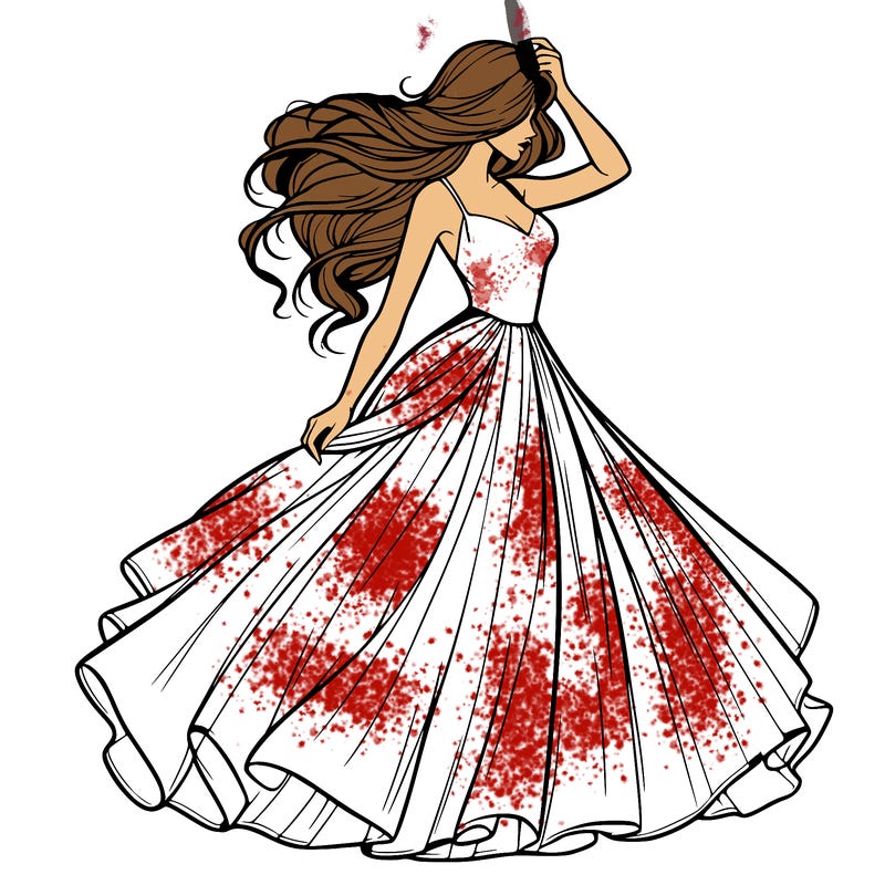 realistic woman with dress flowing in the wind