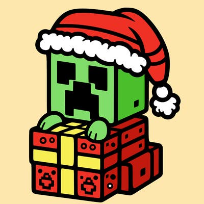 christmas minecraft creeper
