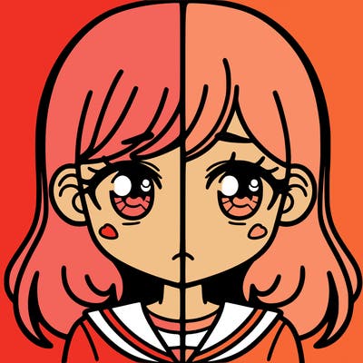 a split of a girl