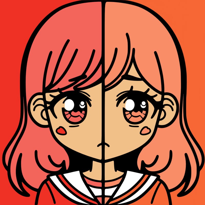 a split of a girl