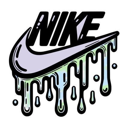 dripping nike logo