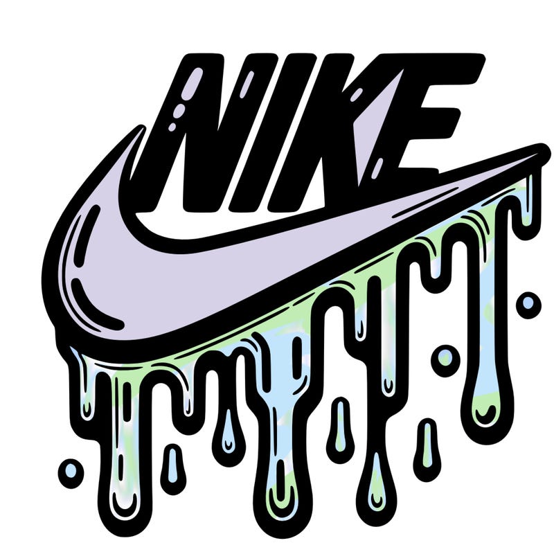 dripping nike logo